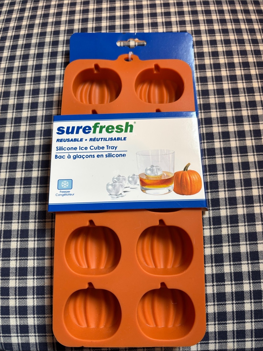 Refresh Orange Silicone Pumpkin Ice Mold Tray
